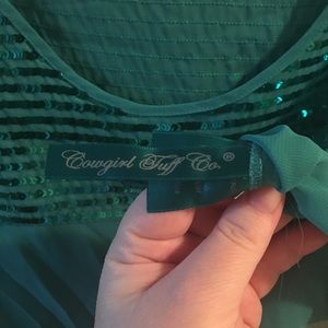 Green Cowgirl Tuff Co Top